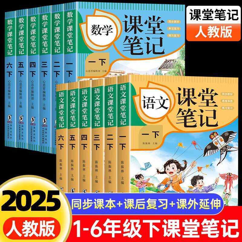 2025 New Edition Chinese Classroom Notes for Grades 1-6, First Semester ...
