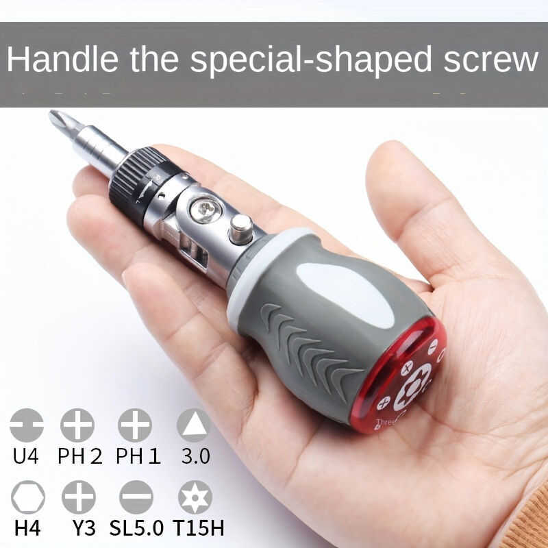 Multi-Angle 180 Degree Rotating Ratchet Screwdriver Set Adjustable ...