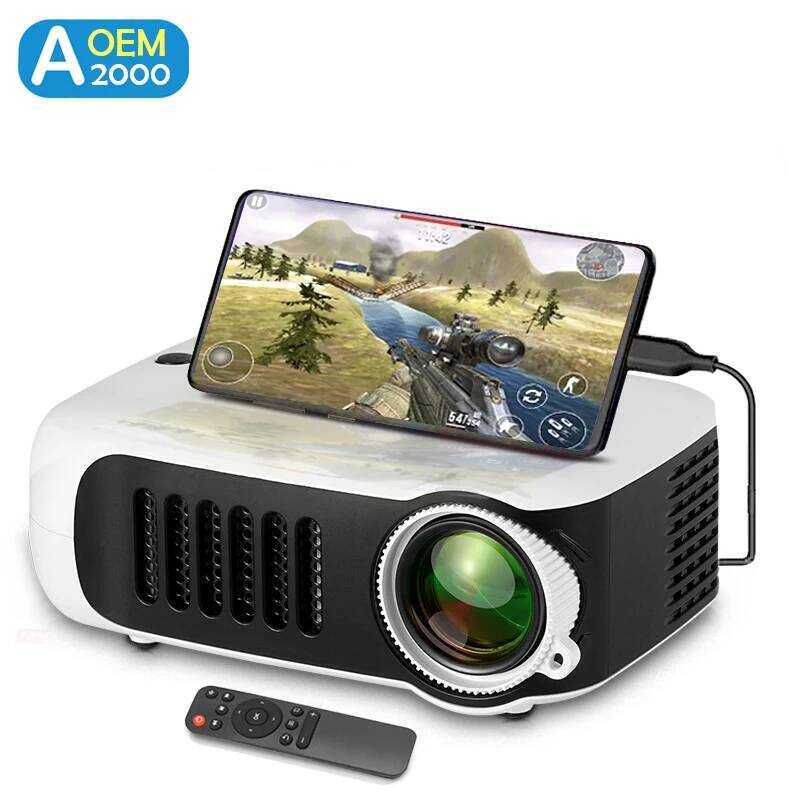 A Mini Projector Portable Home Cinema D LED Video Projector K P Gaming ...