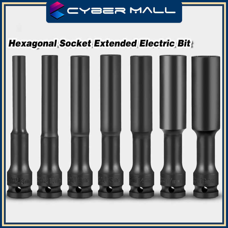 Hexagonal Extended Bit Electric Power Tool Hex Socket Set Impact Wrench ...