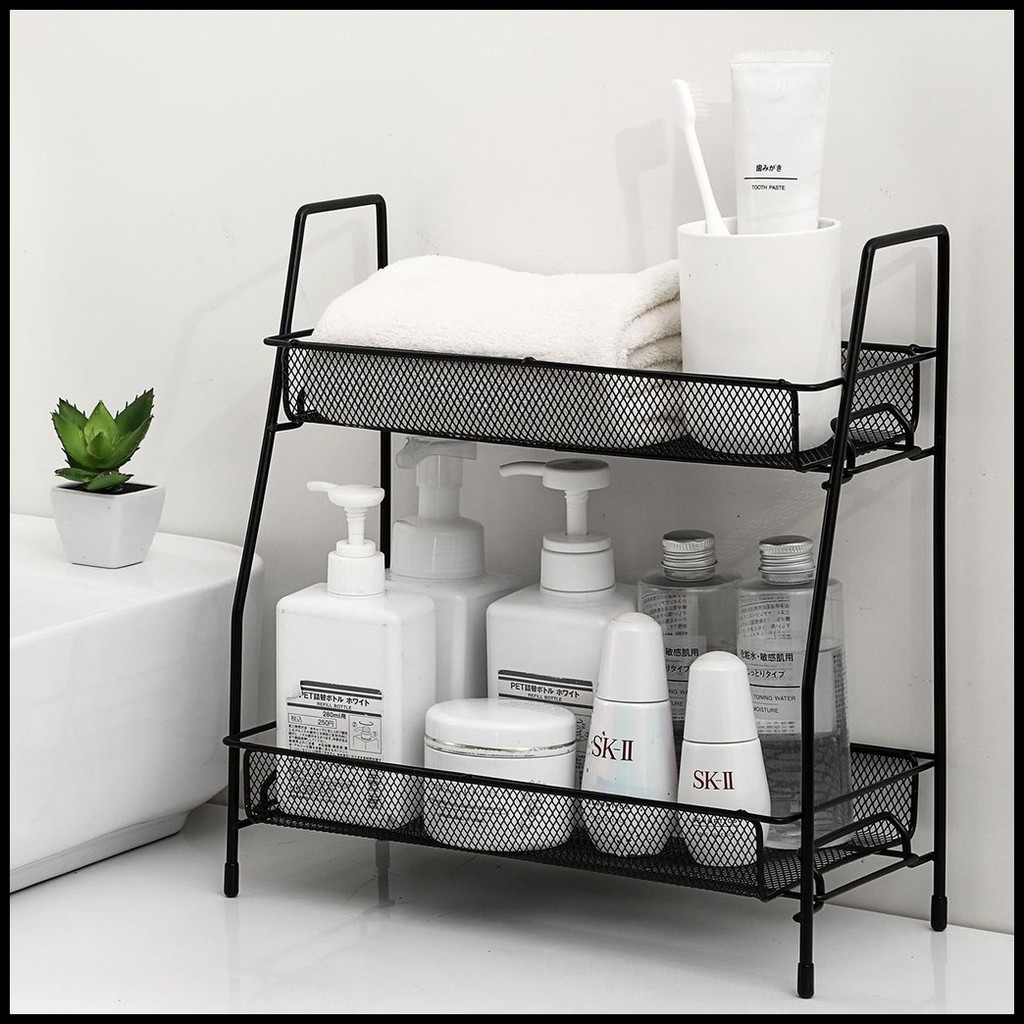 2 Tier Countertop Organizer Wire Basket Storage Container Countertop ...