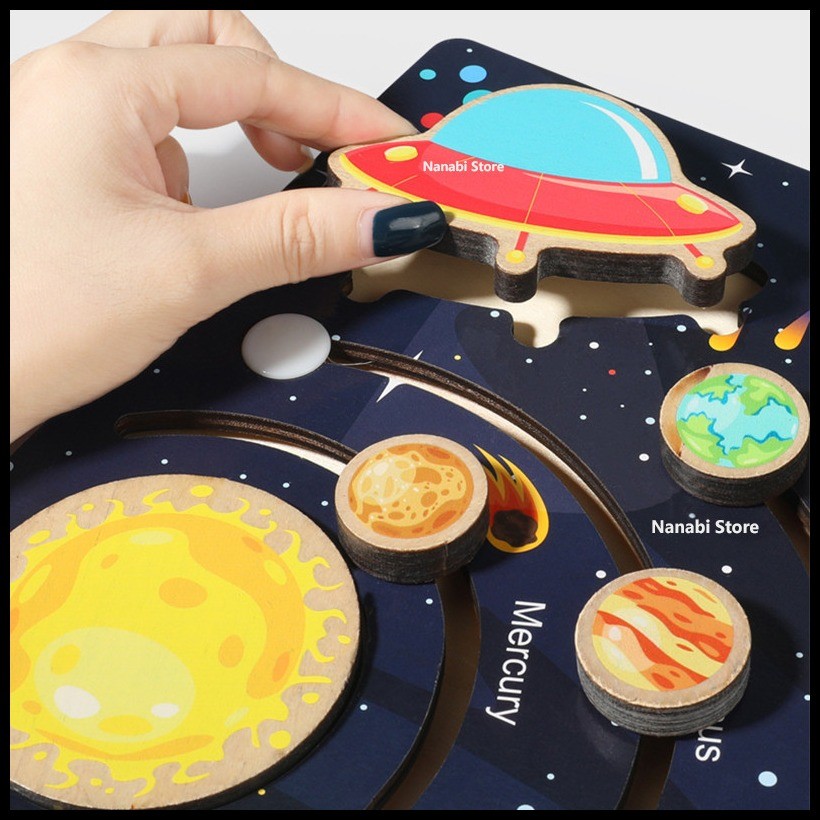 Educational Toys Eight Planets Outer Space Solar System Jigsaw Puzzle ...