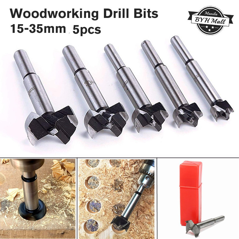 Woodworking Forstner Bits 5PCS Carbide 15-35mm Hole Saw Cutter Set ...
