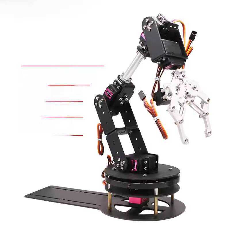 6-Axis Freedom Degree Rudder Arm Metal Mechanical Claw Programmable DIY ...