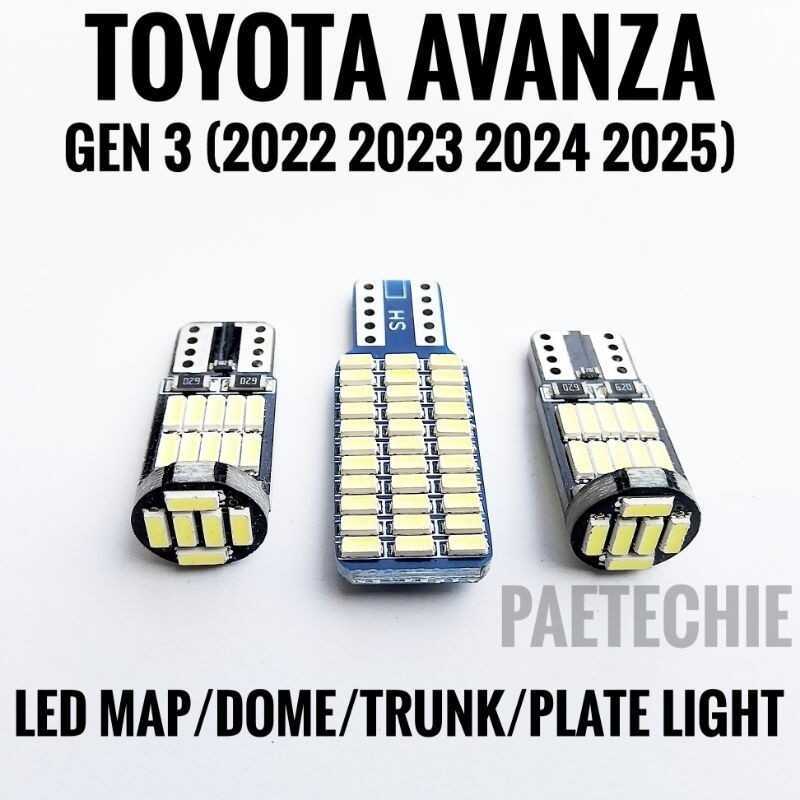 Toyota Avanza Gen 3 LED Map Dome Cabin Ceiling Trunk Light Plate Bulb ...