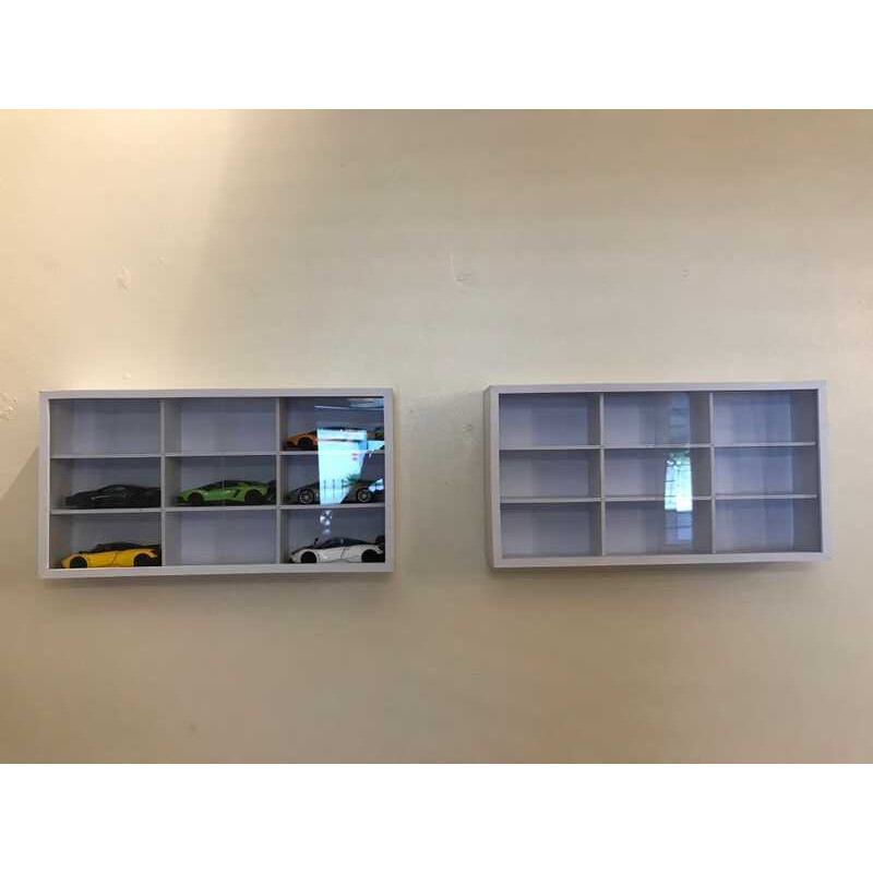Diecast Display Case Cabinet 9 SLOTS 1:32 Scale Petron Cars SPACE SAVER ...