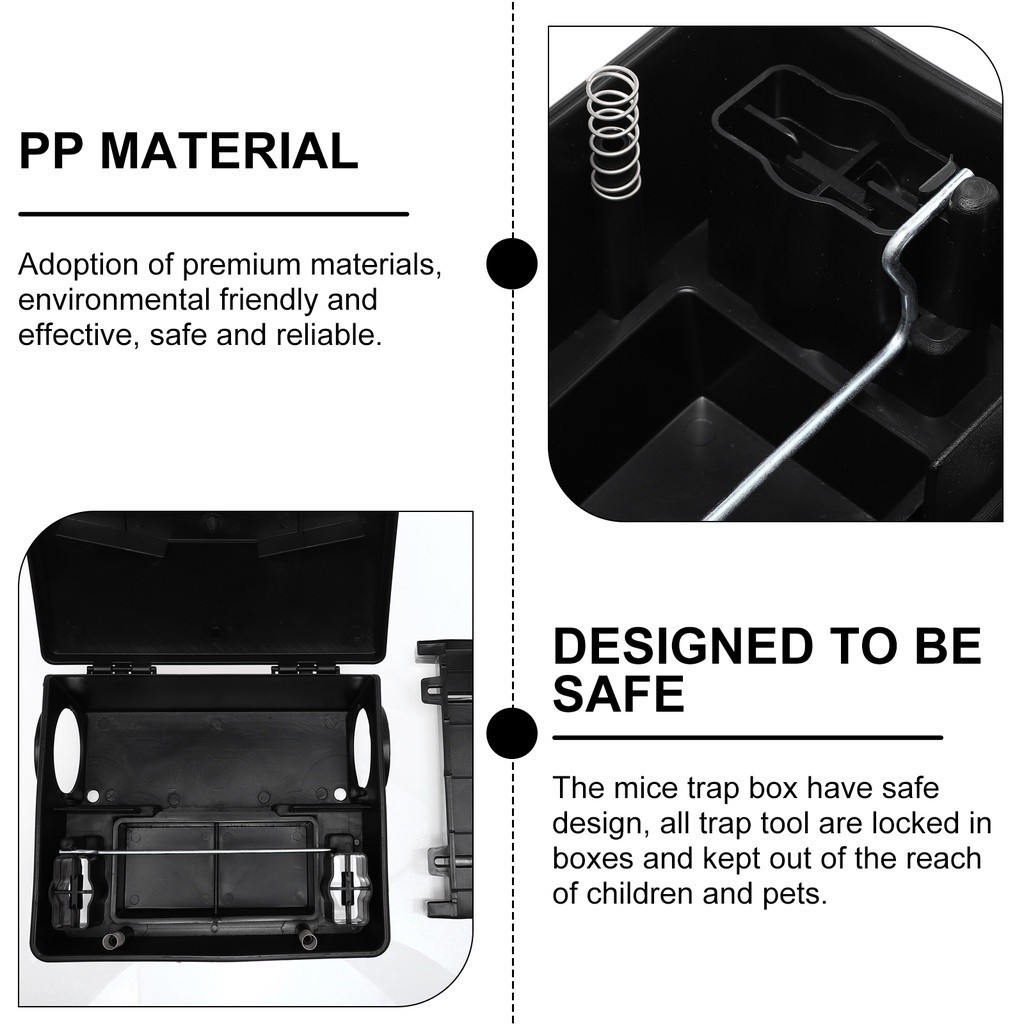 New Rat Mouse Bait Box Rodent Poison Box Professional Snare Traps Anti ...