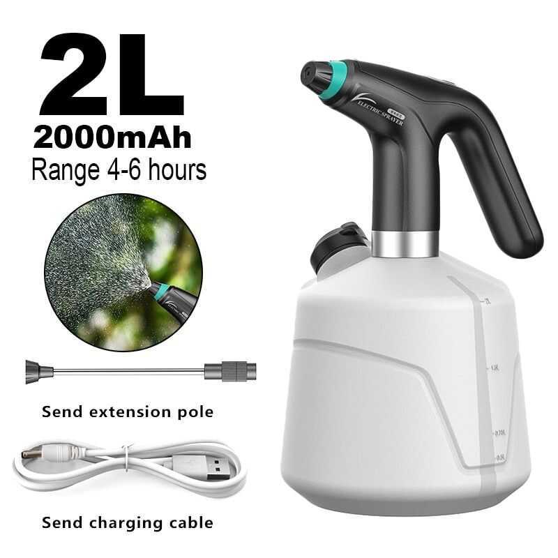 2L Plant Spray Bottle Automatic Fogger USB Electric Sanitizing Sprayer ...