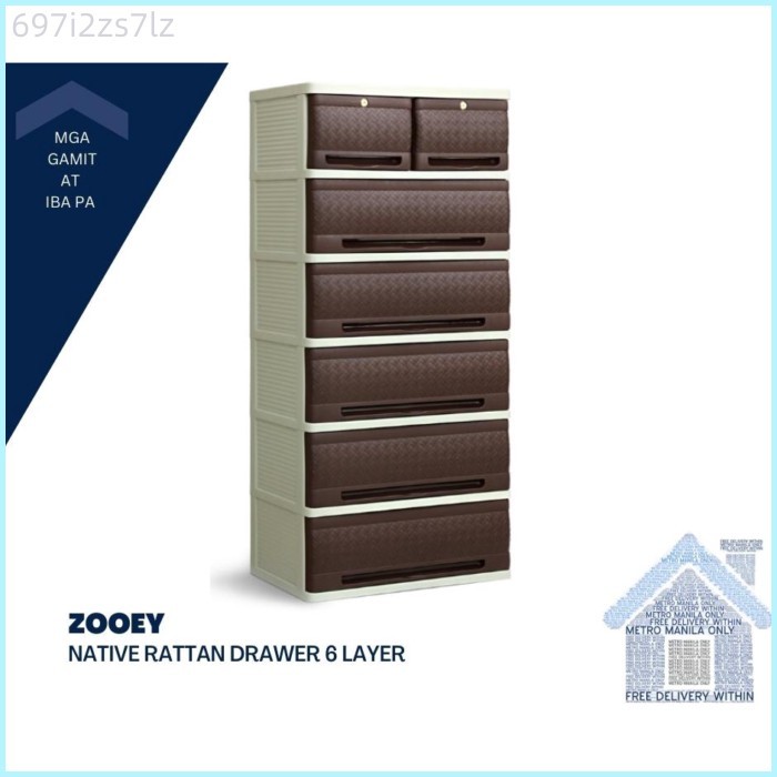 ZOOEY - NATIVE RATTAN DRAWER 6 LAYER ( FREE DELIVERY WITHIN METRO ...