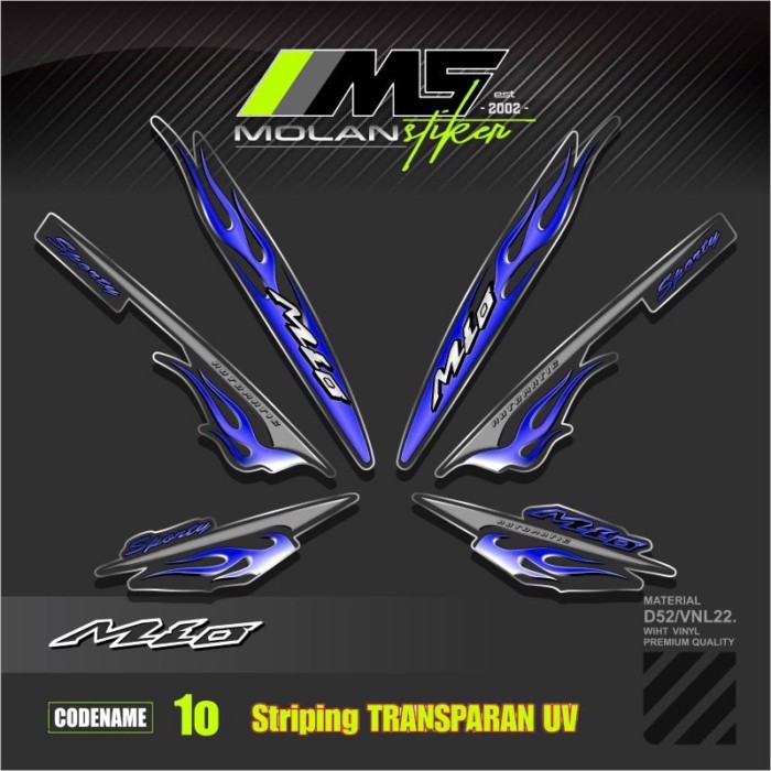 UNGU Decal Sticker Striping Transparent Variation Uv Mio Fire Mio ...