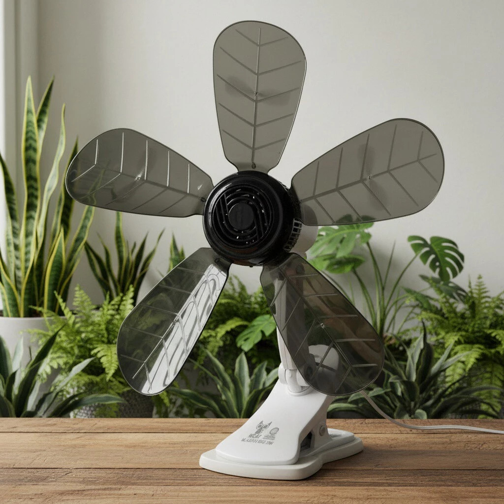 5-Leaf Home Electric Fan W/ Clip, Clover Fan Anti-Heat Portable Clip ...