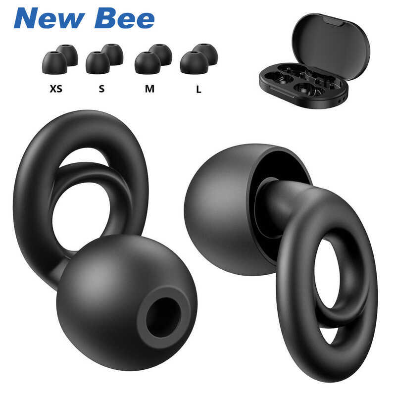 New Bee Ear Plugs Sleeping Reduction Silicon Earplugs With Storage Case ...