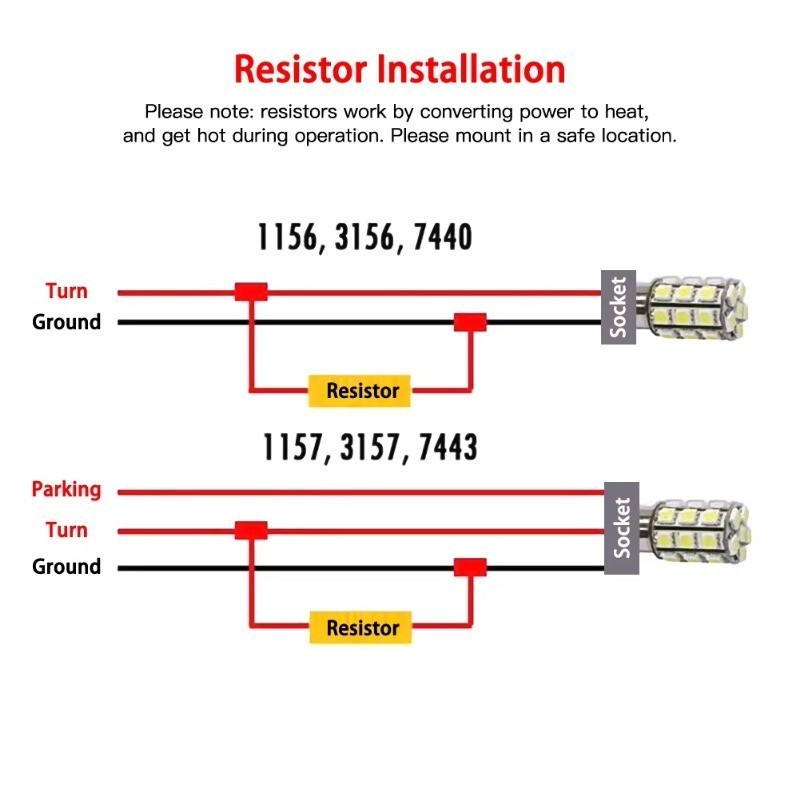 LED Error Free Decoder Kit 4pcs - 50W 6ohm Load Resistor to Fix Hyper ...
