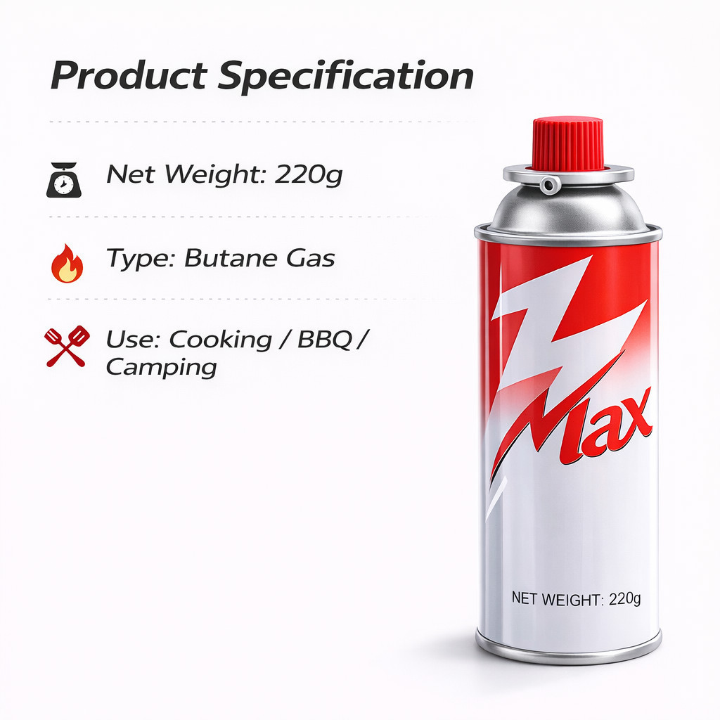 Set Butane Gas Cartridge 220g for Camping Stove Explosion-Proof ...