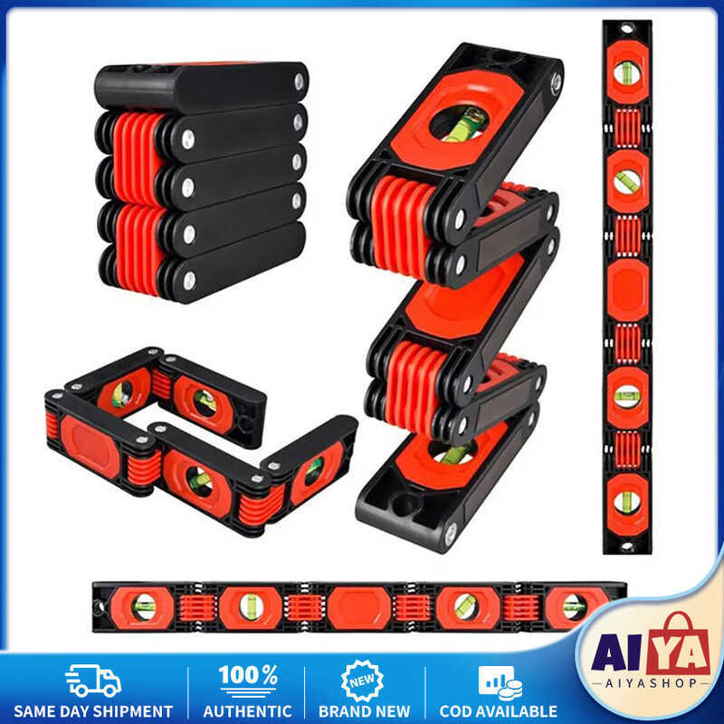 Multifunctional Foldable Level Ruler Magnetic Protractor Bubble ...