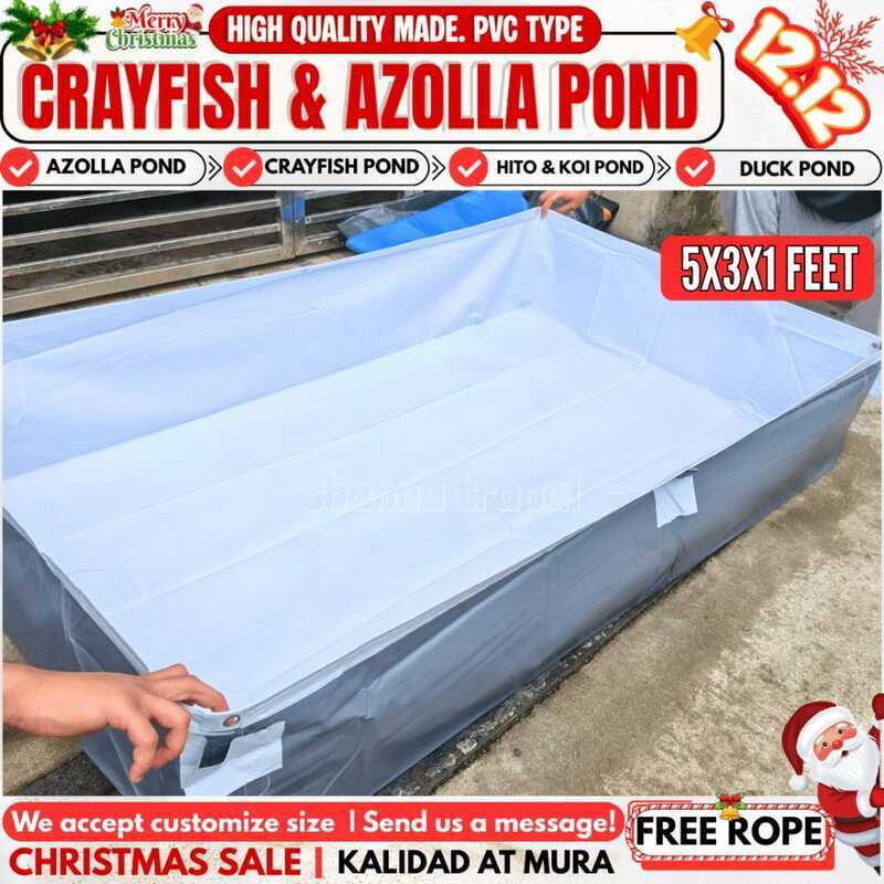 4X2x1 Feet AZOLLA Trapal POND Crayfish Tank /Bed Fish Tanks Azolla PVC ...