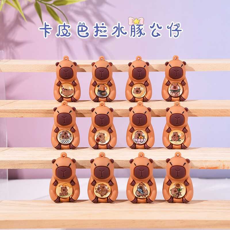 Flashing Capybara Cross-Border Light Keychain Cute Capybara Backpack ...