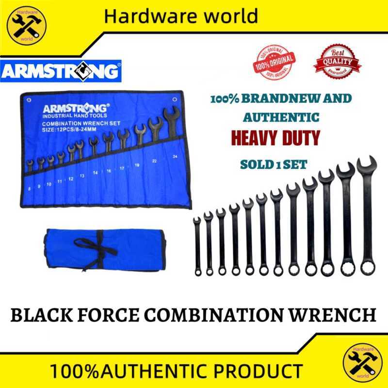 Armstrong Combination Open / Socket Gear Spanner Set Heavy Duty Wrench ...