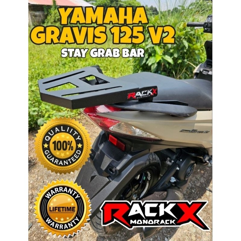 RACK X MONORACK FOR YAMAHA MIO GRAVIS V2 (STAY GRAB BAR) | Shopee ...