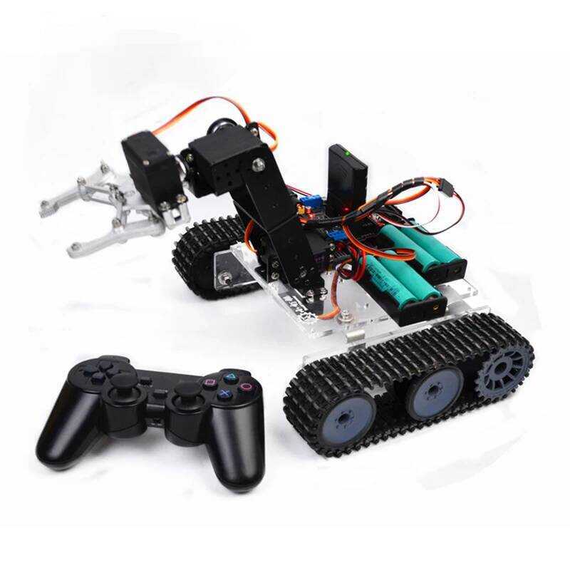 4 Dof Robotic Arm With RC Tank For Arduino Robot DIY Kit Acrylic Ps2 ...