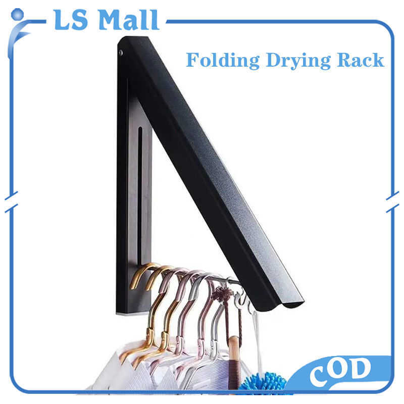 Retractable Wall Mounted Folding Drying Hidden Clothes Rack For Laundry ...