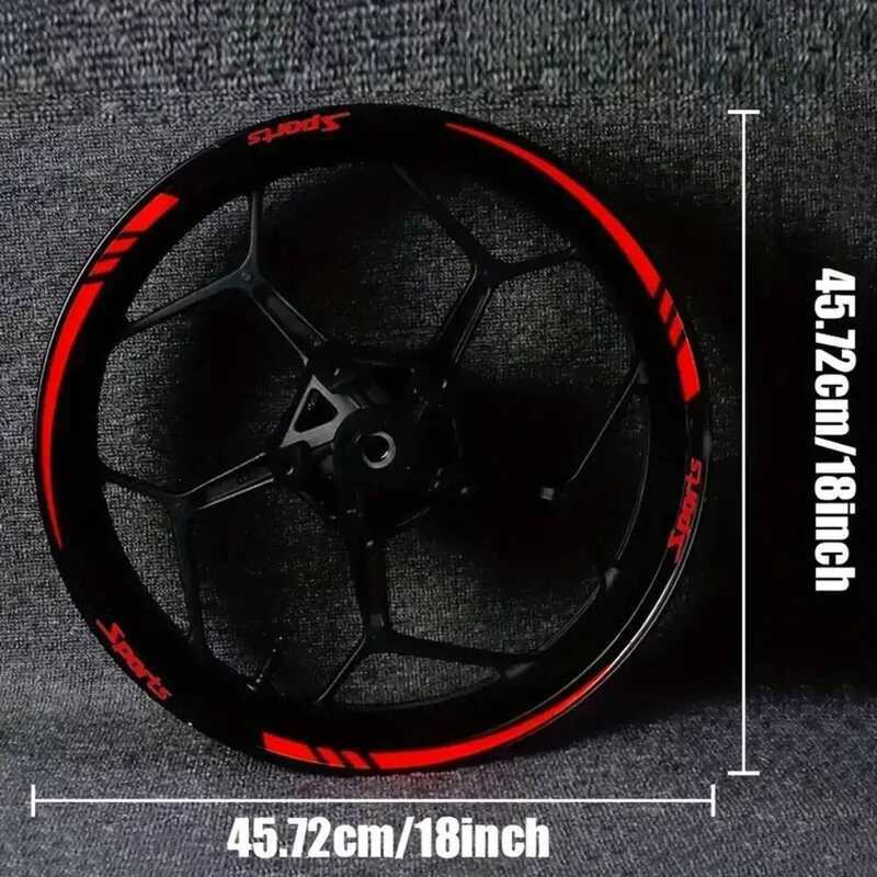 Decals Wheel Sticker Wheel Rim Stripe Wheel Decal Tape Sticker Red For ...