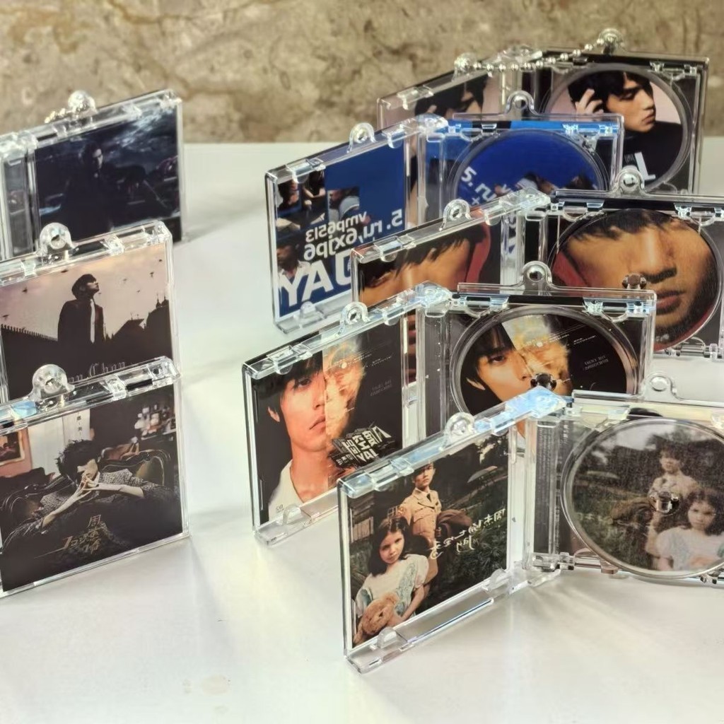 Mini CD Box+CD+NFC Record Pendant Keychain Blank DIY Make CD Player Key ...