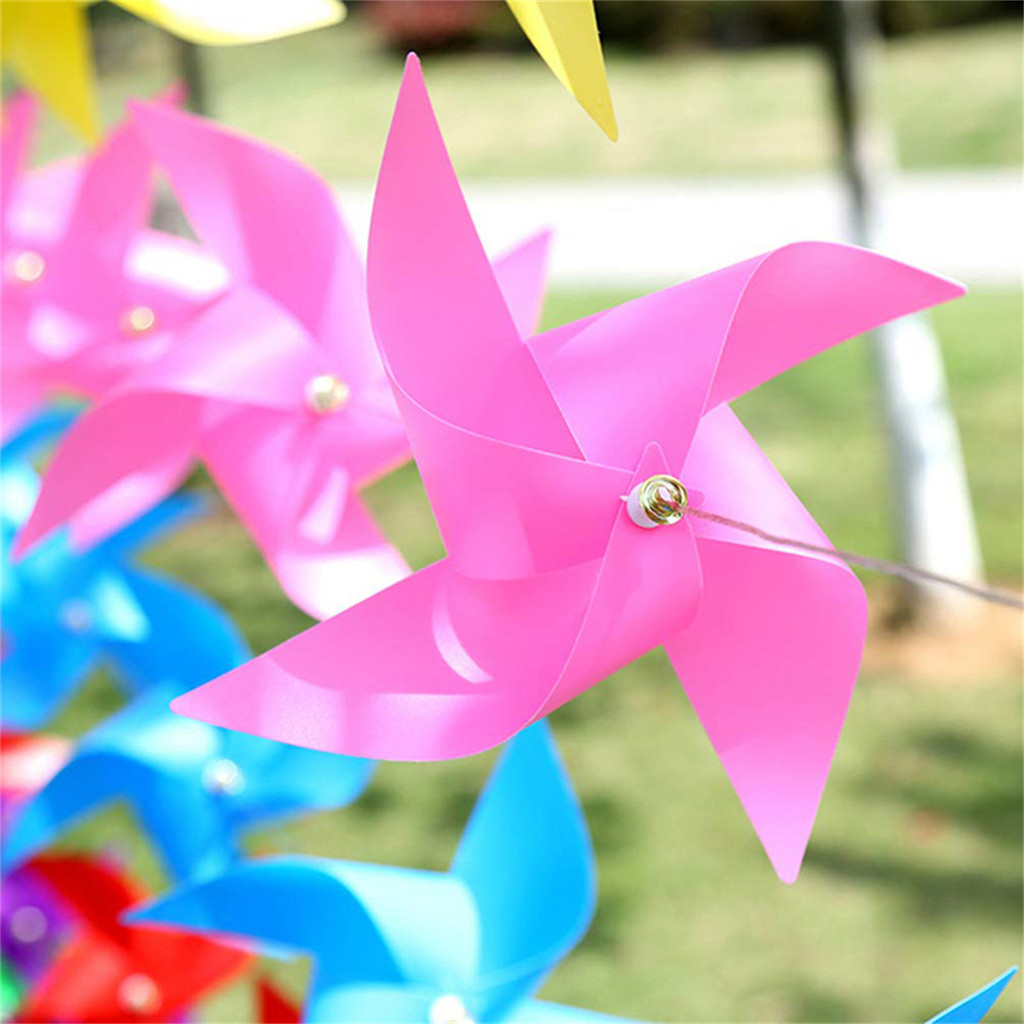 100PCS Fiesta Pinwheel Decoration Plastic Windmill Garland with 30M ...