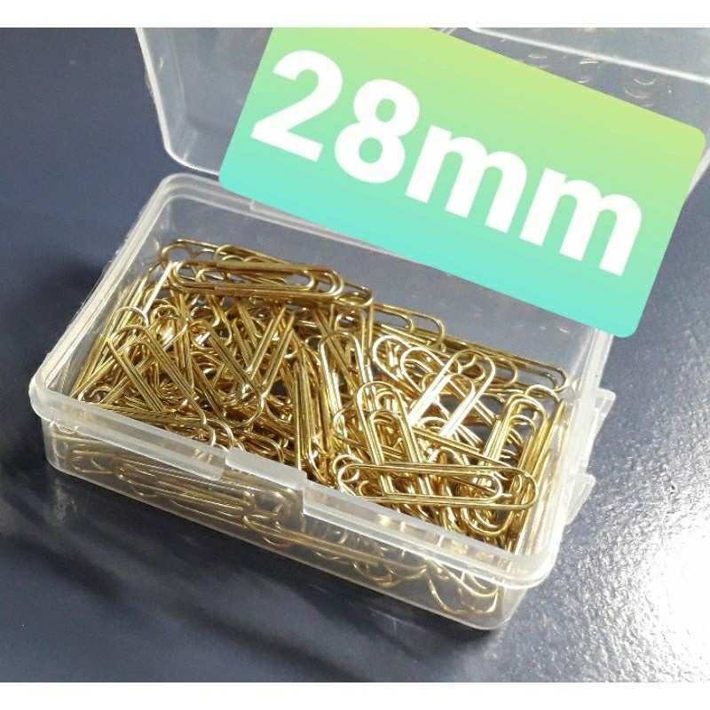 (SOLD PER BOX) 100 PCS GOLD PAPER CLIPS 33/28MM | Shopee Philippines