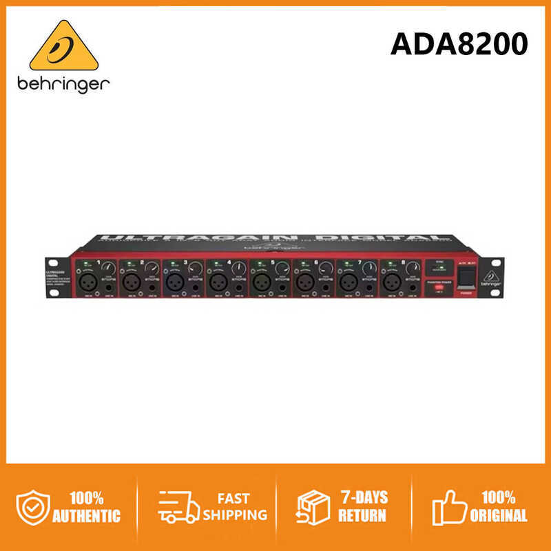 Behringer Ada8200 Audiophile 8 In/8 Out ADAT Audio Interface With Midas ...