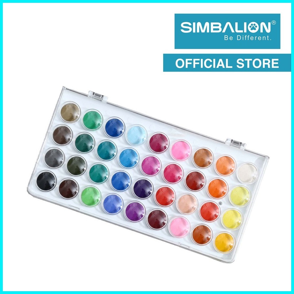 Simbalion Watercolor Cake WCC36 (36 colors) | Shopee Philippines