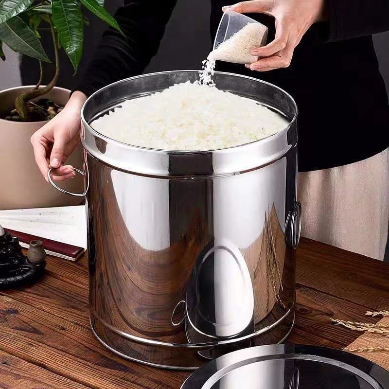 stainless rice dispenser aesthetic 25 kg /10kg/5kg/50kg capacity rice ...
