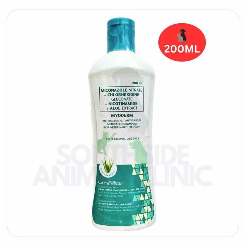 MYODERM SHAMPOO ANTIBACTERIAL ANTIFUNGAL FOR DOGS AND CATS ML b c ...