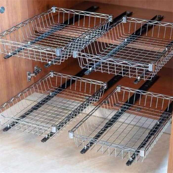 Kitchen track, cabinet slide kitchen drawer guide rail, storage basket ...