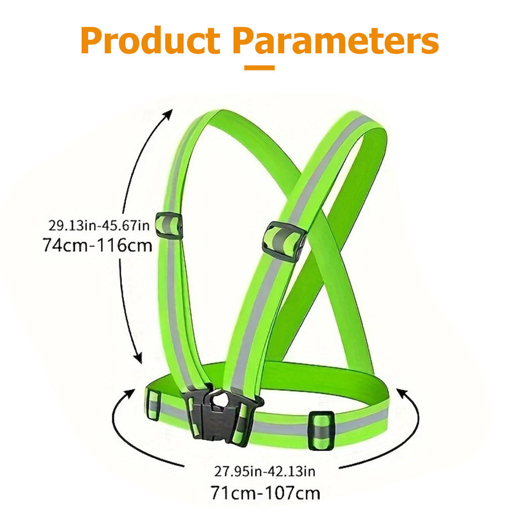 Garter Reflective Vest -High Visibility Safety Vest for Night Riding ...