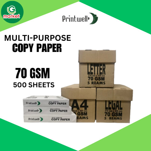 Printwell Multi-purpose Copy Paper A4 Size 5Reams / box Bond Paper Per ...