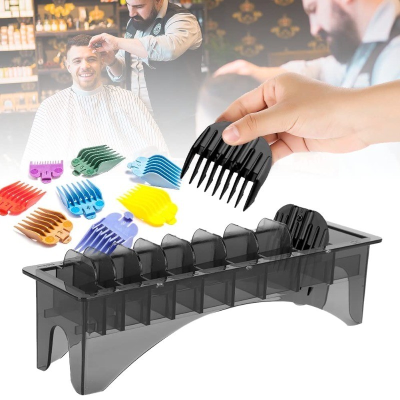10 Girds Hair Clipper Base Storage Box Guide Comb Storage Box Limit ...
