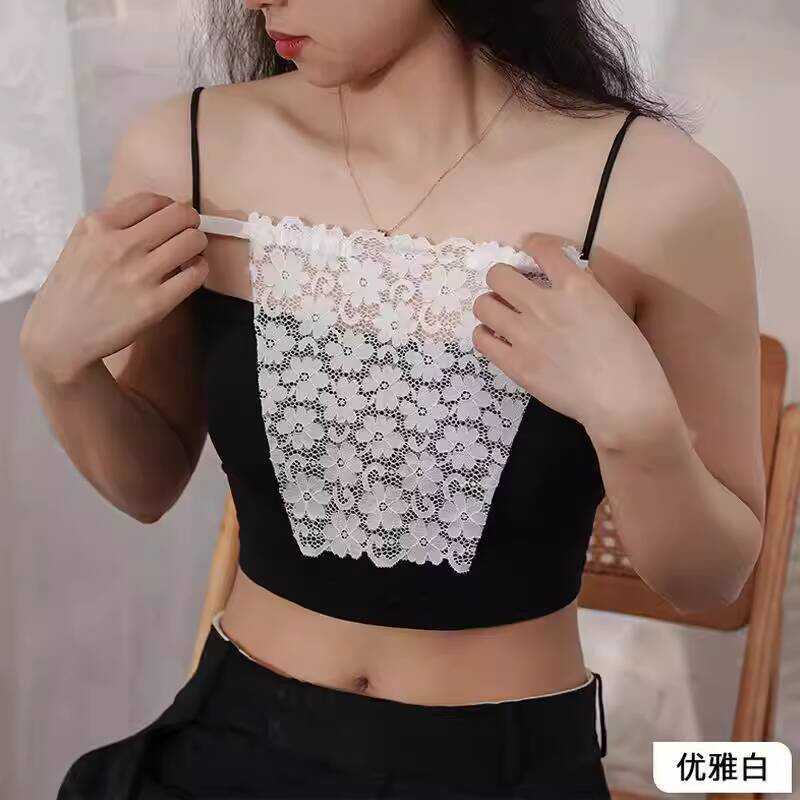 V-neck Anti-exposure Cover Artifact Tube Top One-piece Inner Wear Sexy ...