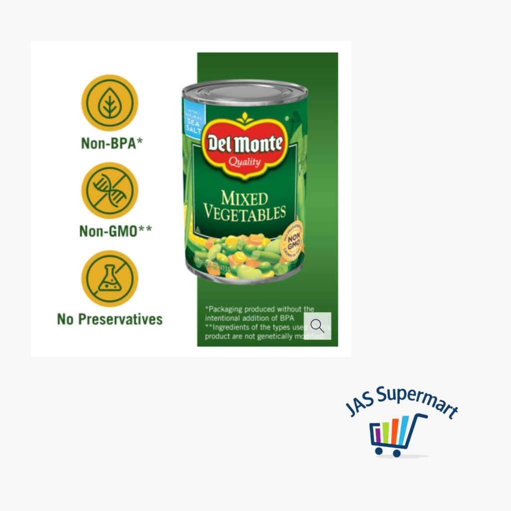 Del Monte Mixed Vegetables 411g – Premium Canned Veggies for Cooking ...