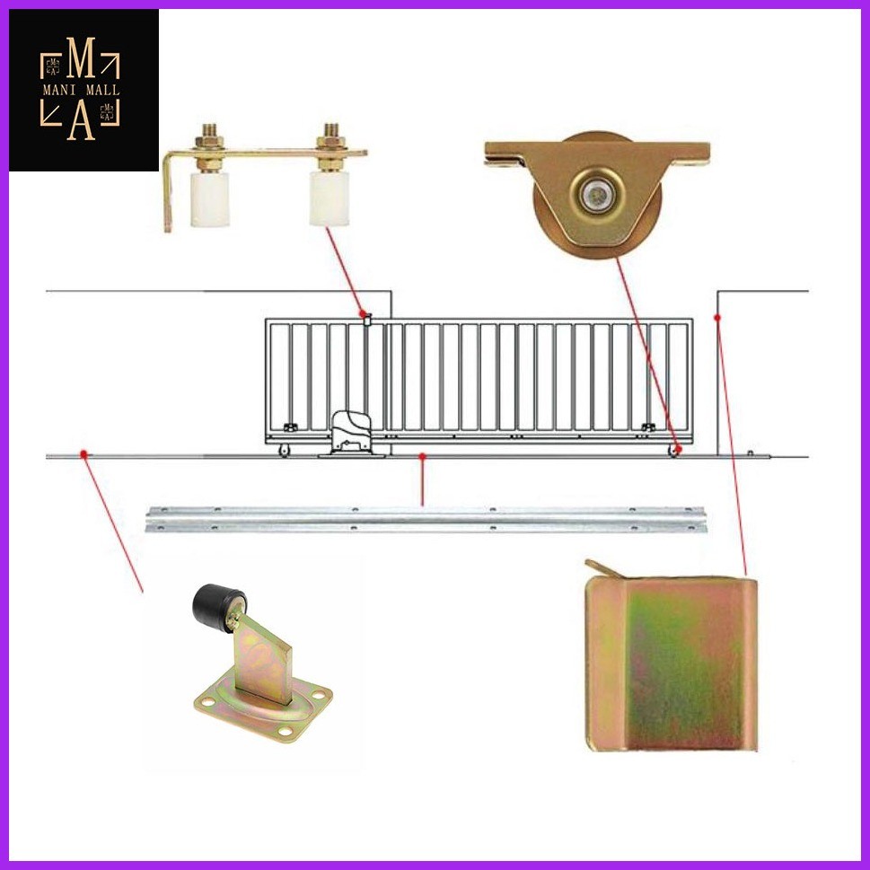 Sliding Gate Hardware Stopper with Base Plate and Rubber | Shopee ...