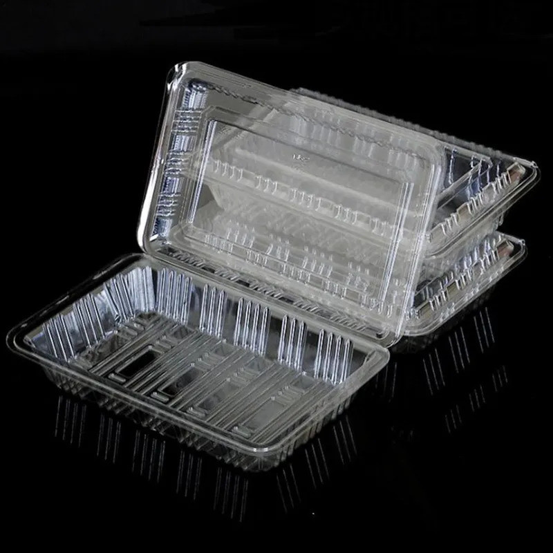50Pcs Rectangle Clamshell Containers Disposable Clear Clamshell Food ...