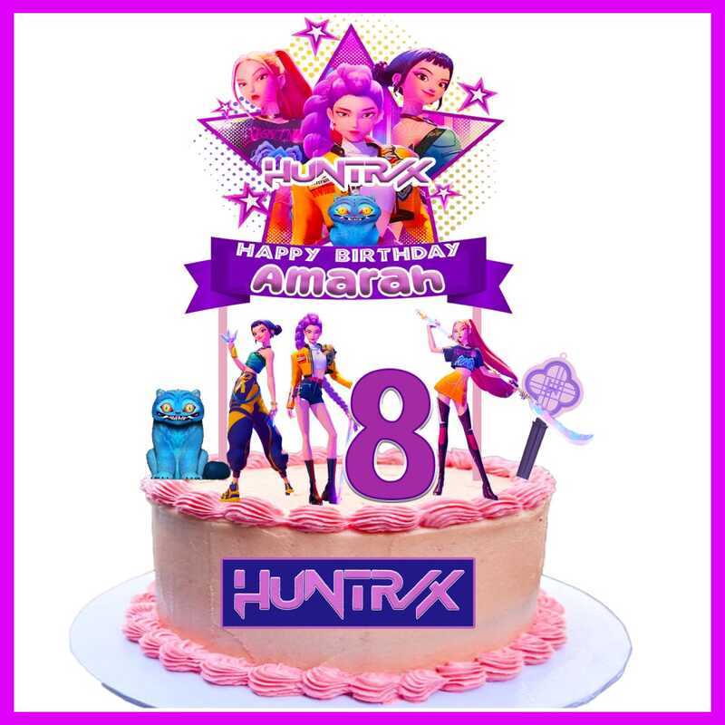HUNTRIX KPOP DEMON HUNTERS CAKE TOPPER AND PARTY DECORATIONS | Shopee ...