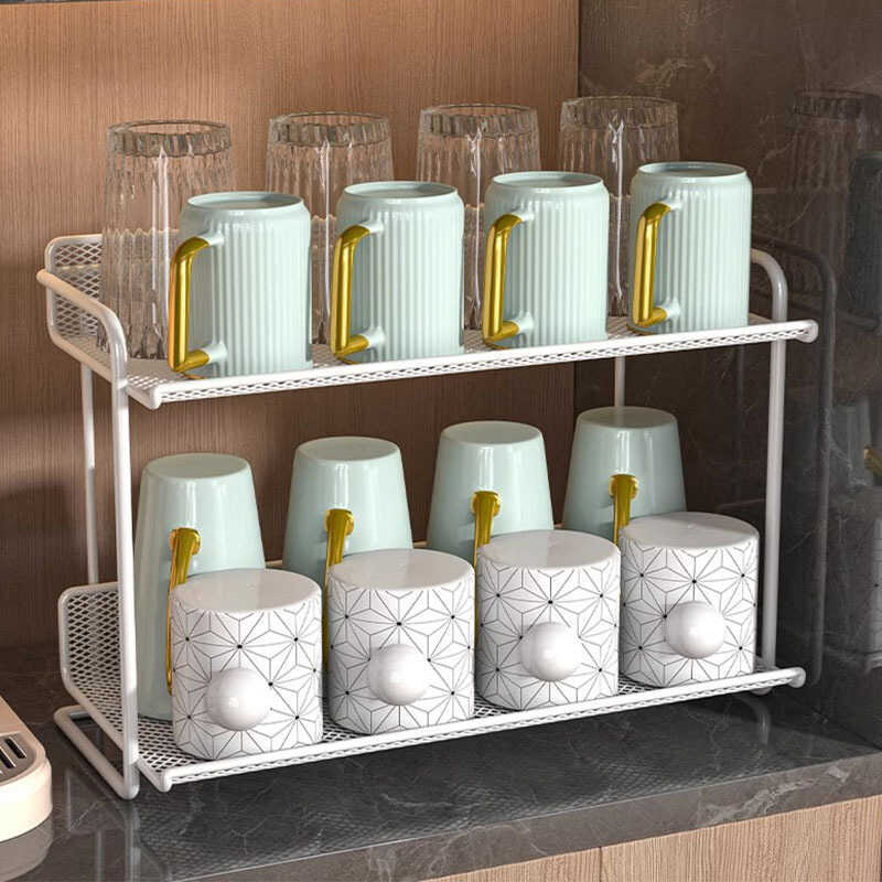 Rack Cup Holder Storage Water Cup Dining Table Organizer Office Desk ...