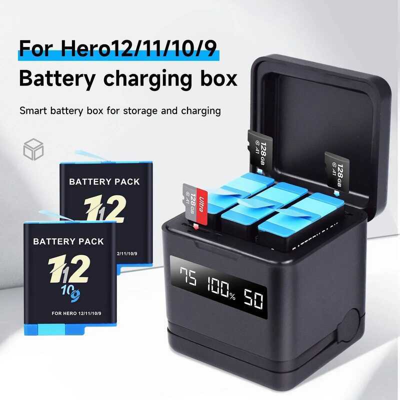 attery PALO For Gopro Hero 10 Camera Go Pro 11 9 2000Mah Batteries With ...