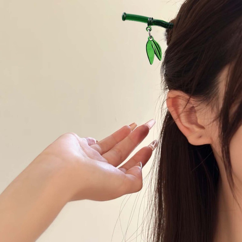 Antique Bamboo Leaf Chopstick Hairpin - Women Versatile Hair Stick ...