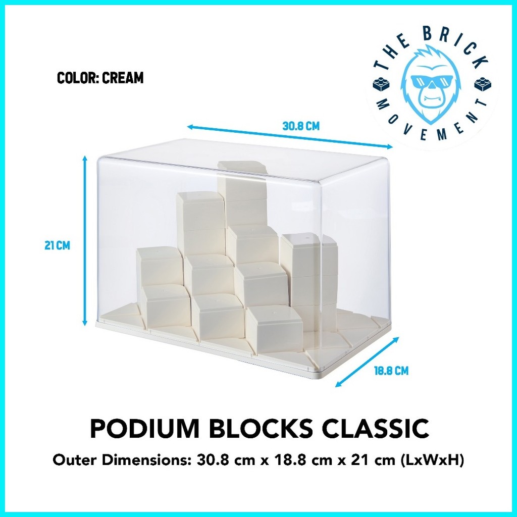 Podium Blocks Classic Style Display Case for Collectibles, Popmart ...