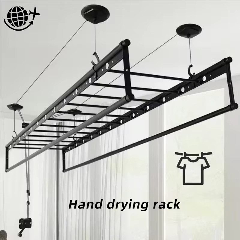 Sampayan Lifting clothes drying rack four-bar folding multi-function ...
