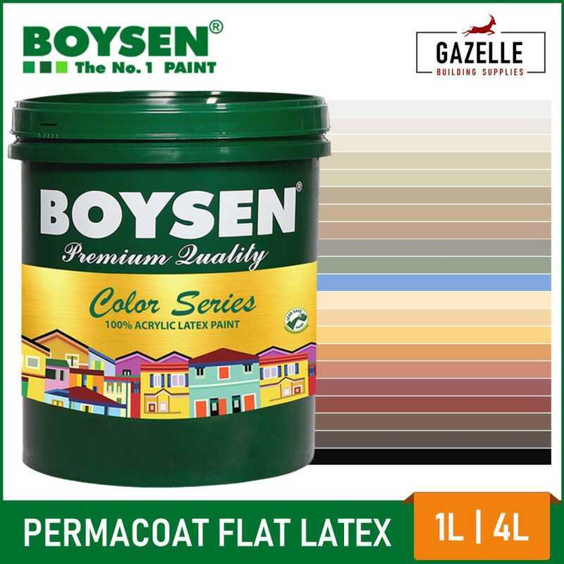 Boysen Color Series Permacoat Acrylic Latex Paint 1L / 4L Tulle Morning ...