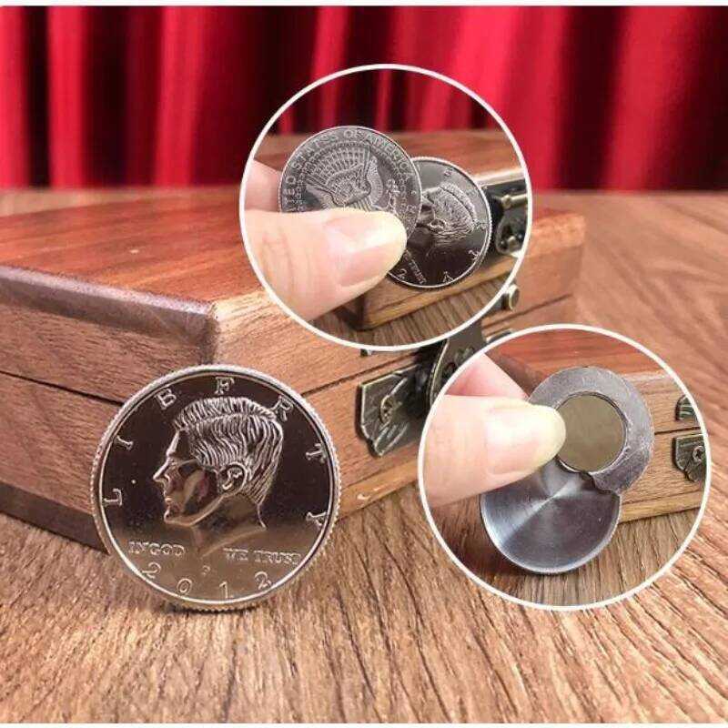 Magnetic Flipper F Coin Butterfly Coin Half Magic Tric Accessories ...