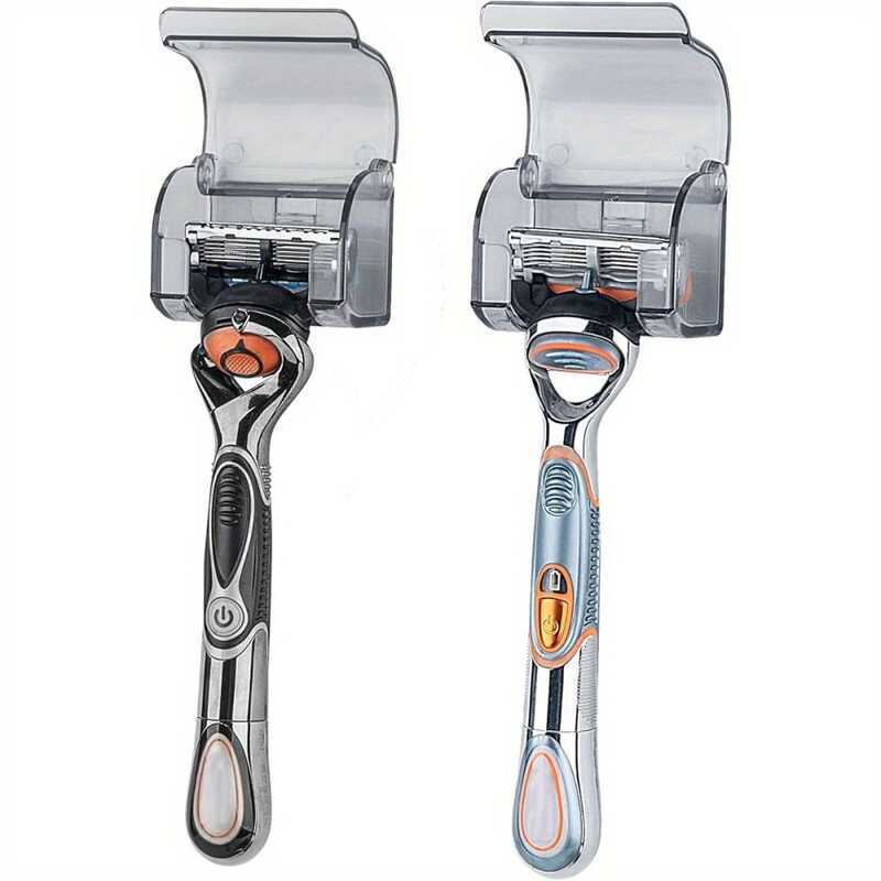 Razor Holder Wall Mounted Bathroom For Shower Hook Rack Gillette Shaver ...